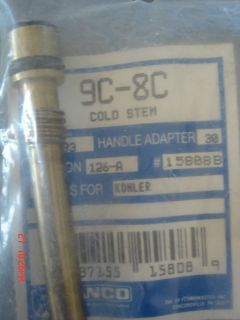 Kohler Plumbing Parts 9C 8c Faucet Valve Stem Cold Assembly New