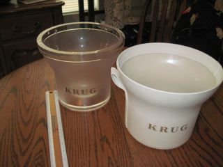 Krug Double 2 Champagne Magnum Cooler Ice Bucket Full Size White