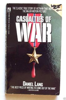 Casualties of War Daniel Lang Vietnam War Used Paperback Movie Tie In