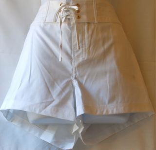 La Blanca Ladies Swimsuit White Board Shorts Size L Ret $42  
