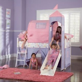 Princess Castle Bed Set Children Kids Tent Loft Bedroom Furniture New
