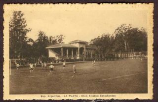 Argentina Postcard La Plata Club Estudiantes Soccer Stadium 1925 L K
