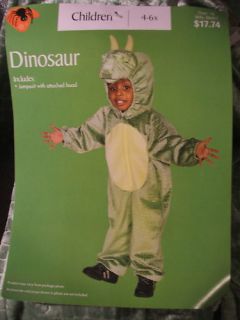Plush Green Dinosaur Costume 4 6X Halloween Costume
