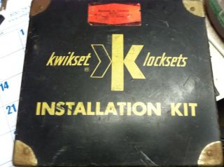 Kwikset Lockset Installation Kit Door Lock Anderson Pella Vintage