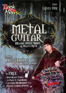 Alexi Laiho Metal Guitar Level One DVD iPod Ready 32 PG Book Free Rock