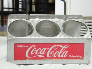Coca Cola 1940s Aluminum 6pack Carrier Bottling Plant