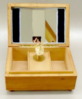 Vintage Reuge Dancing Lady Music Jewelry Box Laras Theme Dr Zhivago