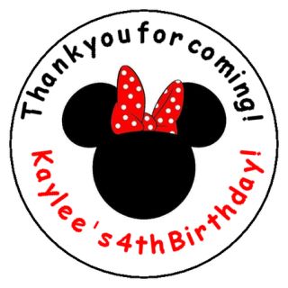  Minnie Mouse Birthday Favor Label Stickers Personalized for YOU 1 67