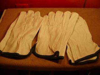 Lot of 3 Pairs Wells Lamont Medium Leather Work Ranch Gloves Soft