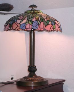 Antique Tiffany Style Stained Glass Lamp Shade – 15”