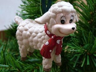New Sheep Cartoon Scarf Lamb Farm Animal Ornament