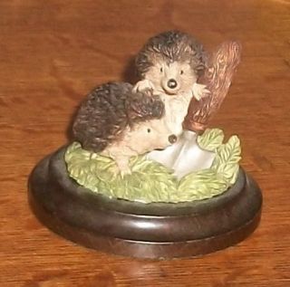 Country Artists Hedgehogs 1994 Langford Hand Painted Stratford Upon
