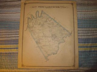 1875 West Lampeter Township Strasburg Pennsylvania Map