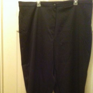Lane Bryant Venezia Black Dress Pants Crop with Bead Trim Size 24W