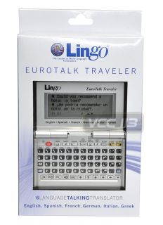 LINGO TRANSLATOR 6 LANGUAGE TALKING EURO TALK TT 6000 FOR Italian