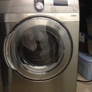 Large Capacity Samsung Stainless Steel Washer and Dryer