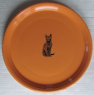  Orange Fiesta Fiestaware Large Serving Platter Plate w Black Cat
