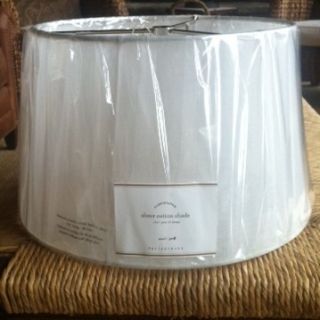 Pottery Barn Sheer Cotton Lamp Shade Small White NIP