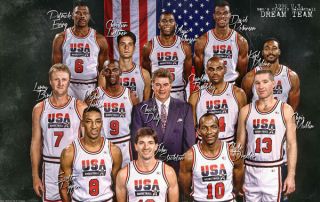 Micheal Jordan MJ 23 Magic Johnson Larry Bird USA NBA Dream Team 1992
