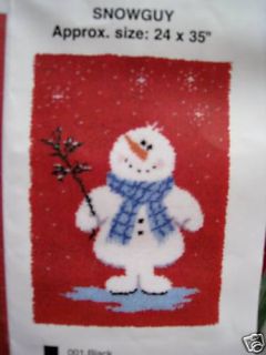Latch Hook Rug Kit Snowman Winter Mary Maxim Exclusive