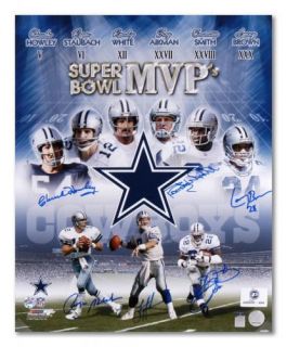Autographed Emmitt Smith Troy Aikman Roger Staubach Larry Dallas