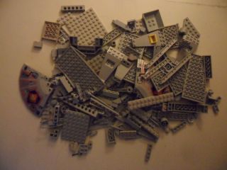 Large Lego Lot 250 Light Grey Pieces Parts Blocks Bricks