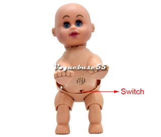Crawling Pink Baby Doll Toy Baby Laugh Music Say Mama Daddy and Learn