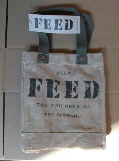 Pottery Barn Feed 50 Burlap Bag Designed by Lauren Bush WFP