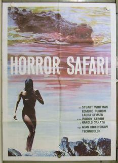 HA81 Horror Safari Laura Gemser Orig 2sh Poster Italy