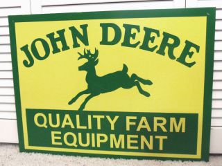 Equipment John Deere Metal Tractor Deer Sign Lawn Garden Tools