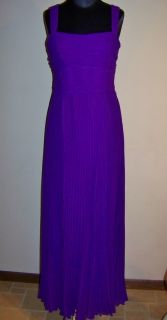 Lauren Ralph Lauren Purple Pleated Long Evening Dress 8 NWT $240