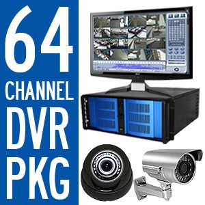 64 Channel DVR H 264 Surveillance Camera Package CCTV