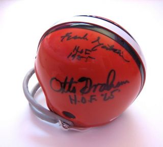Cleveland Browns HOFers Signed Mini Helmet JSA COA