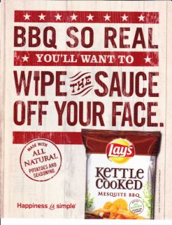 Lays Kettle Cooked Misquite BBQ Potato Chip Ad