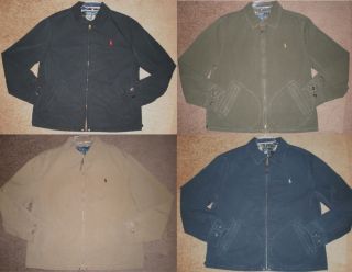 New Mens Polo Ralph Lauren Jacket Coat Full Zip Size M L XL XXL Navy