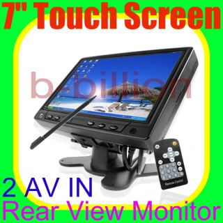 Reverse Color Display 2 RCA AV VGA POS Touch Screen TFT LCD Monitor CA