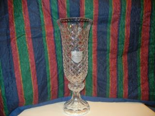 Lead Crystal Crown Royal Trophy Vase
