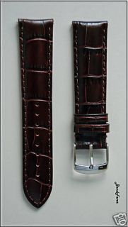 22mm Brown Genuine Leather Watch Band Strap w Speedpins