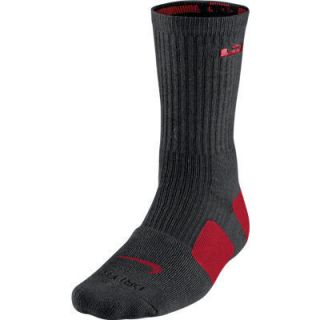 Nike LeBron James Dri Fit CREW ELITE Basketball Socks Black SX4696 062