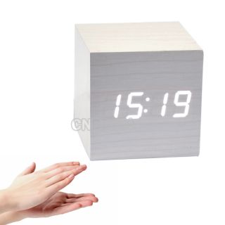 Digital LED Laser Time Rotating Projection Display Alam Clock White
