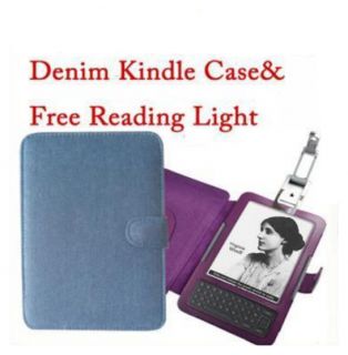 Leather Case Cover with Reading LED for  Kindle 3 3G WiFi Light