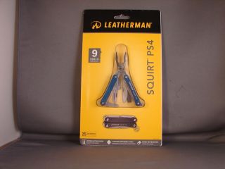 Leatherman 831191 Blue Squirt PS4 Keychain 9 Tool in 1 Multi Tool
