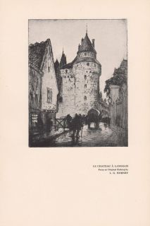 Le Chateau A Langeais Lester George Hornby Vintage Print 1914