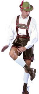 Man Bavarian Beer Oktoberfest Lederhosen Fancy Dress Costume