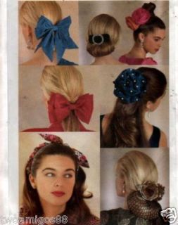 Sewing Pattern Hair Flower Bow Snood Hair Band