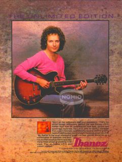 Lee Ritenour Ibanez Guitar Ad Pinup LR10 80s Electric