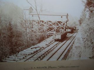 1890 Photo RR Train Railroad Leetonia Rogers Ohio Oh Albumen