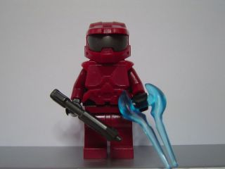 Lego Halo Dark Red Spartan Master Chief Minifig New