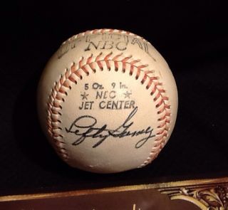 Lefty Gomez Signed Autographed Vintage Official NBC Baseball COA