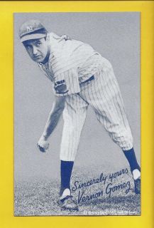 Card 1980 Hall of Fame Vernon Lefty Gomez Yankees Brown Back